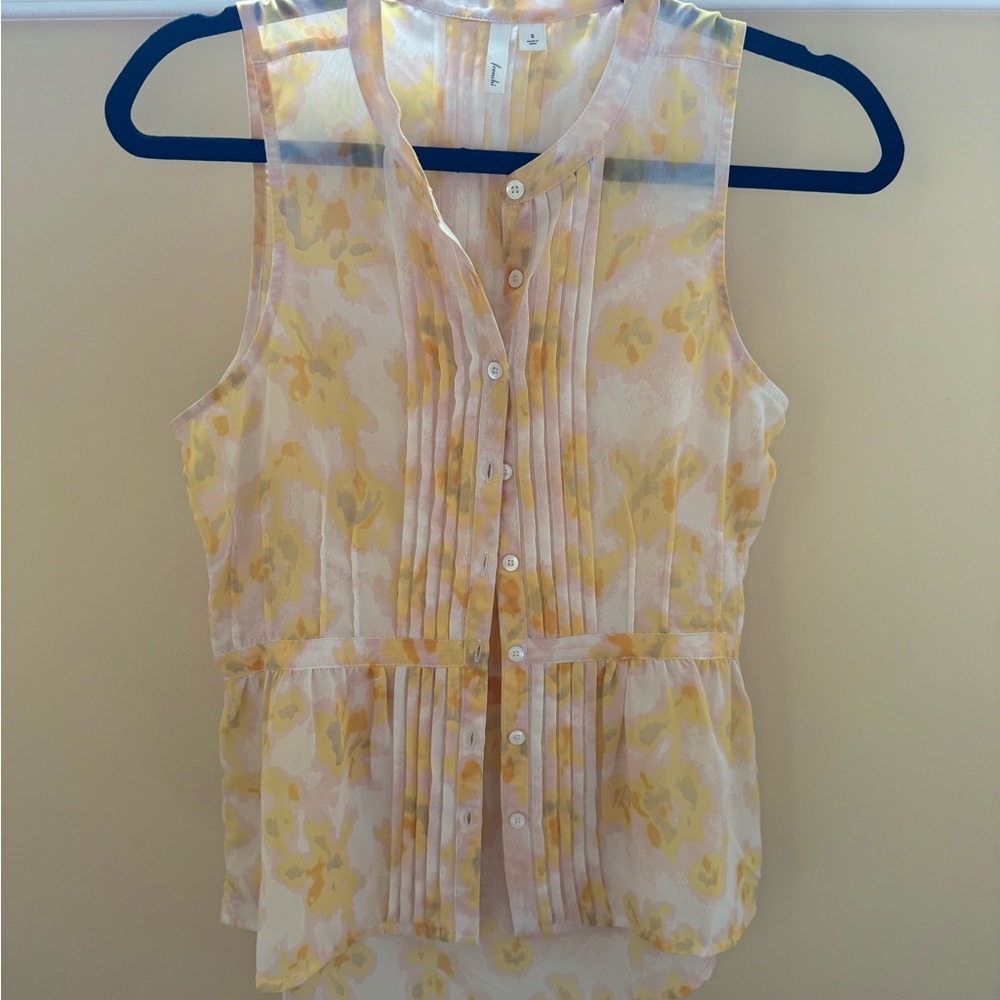 Like New- Semi Sheer Floral Blouse by Frenchi